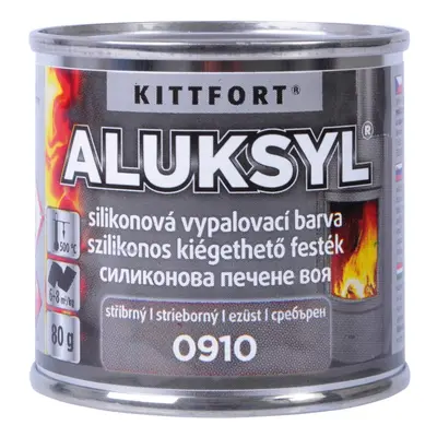 Kittfort Aluksyl Vypalovací silikonová žáruvzdorná barva 0910 stříbrná, 80 g