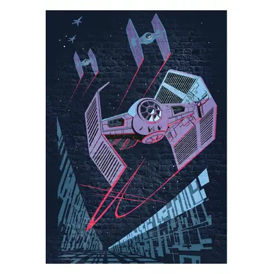 Komar Vliesová fototapeta Star Wars Classic Concrete TIE-Fighter 200 x 280 cm