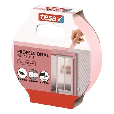 tesa Maskovací páska Professional SENSITIVE pro citlivé povrchy, 25 m x 25 mm