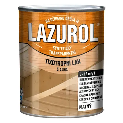 Lazurol Tixotropní lak S1091 bezbarvý lesklý 750 ml