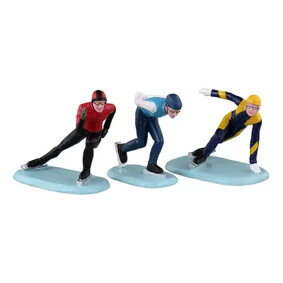 Lemax Vánoční figurky Speed Skaters, 3 ks