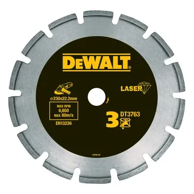 DeWalt Diamantový řezný kotouč laserem svařovaný DT3763 pr. 230 x 22,23 mm