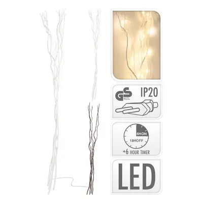 Vrbová větvička 110 cm s 40 LED teplé bílé barvy ve 2 provedeních