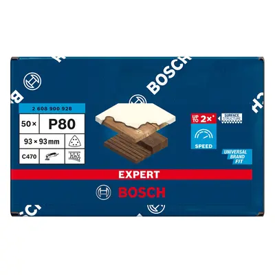 Bosch Professional Brusné papíry Expert C470 pro delta brusky 93 mm, 50 ks, P80