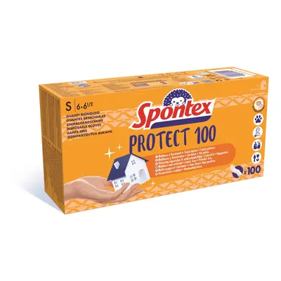 Spontex Jednorázové rukavice Protect 100 vel. S, 100 ks