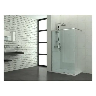 Sanotechnik Sprchová zástěna Walk-In Elite WK120, čiré sklo/chrom, 195 x 120 cm