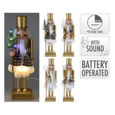 Koopman LED figurka louskáčka se zvuky různé druhy 8,5 x 6,5 x 28,5 cm, 1 ks