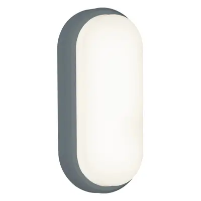 Oválné nástěnné LED svítidlo OL, 18 W, 1400 lm, 4000 K, antracit, 23 x 10,5 cm