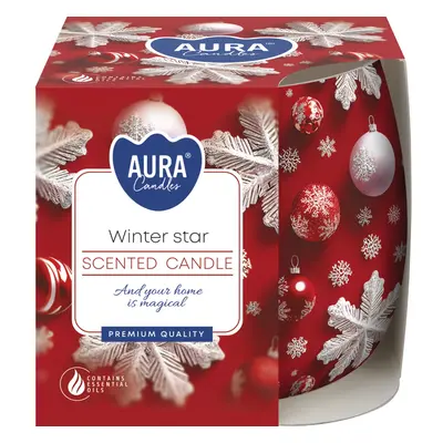 AURA Candles Vonná svíčka ve skle Winter Star pr. 7,9 x 7,2 cm, 1 ks