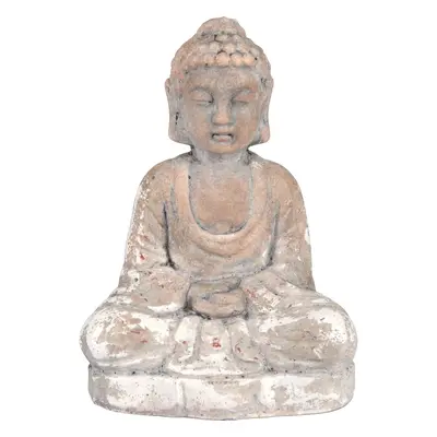 Dekorativní soška sedícího Buddhy Minimalist Zen 29,5 cm béžová