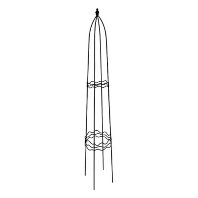 Obelisková opěra pro popínavé rostliny, černá, kulatá, 120 cm