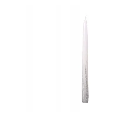 Svíčka kónická Flame silver 29 cm