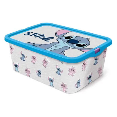 Úložný box s víkem Stitch, plast, 13 l