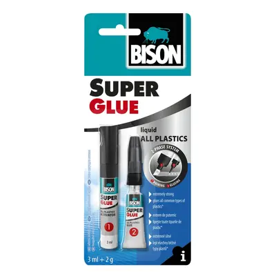 BISON Lepidlo na plasty SUPER GLUE All Plastic 3 ml + 2g