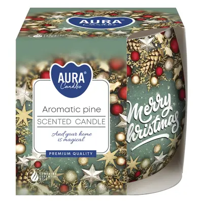 AURA Candles Vonná svíčka ve skle Aromatic pine pr. 7,9 x 7,2 cm, 1 ks