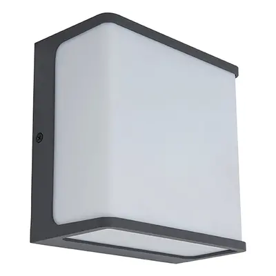 Lutec Venkovní nástěnné LED svítidlo Doblo, 19,1W, tmavě šedá, 15 x 15 x 8 cm