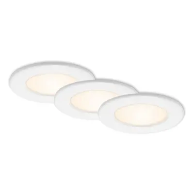 Brilo Vestavné LED svítidlo Thin 3 ks, bílá, pr. 115 mm