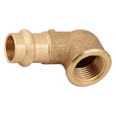 Lisovací koleno červený bronz 90°, pr. 15 mm x 18,6 mm (Rp 1/2), 1 ks