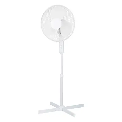 BWO Výškově nastavitelný otočný stojanový ventilátor bílý pr. 41 cm x 107-126 cm