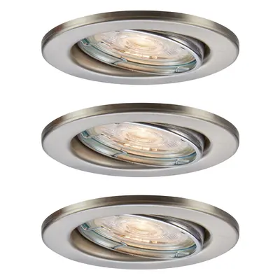 LED vestavné svítidlo 86R, GU10, 3,5 W, 330 lm, 2900 K, nikl, 3 ks