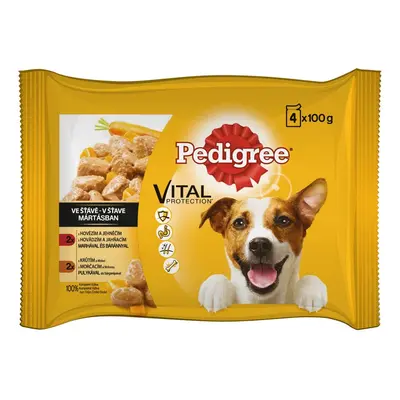 Pedigree Kapsičky pro psy Vital Protection hovězí a krůtí ve šťávě 4 x 100 g