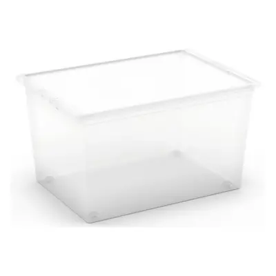 Kis Úložný box s kolečky a víkem C Transparent XL, 30,5 x 55 x 38,5 cm