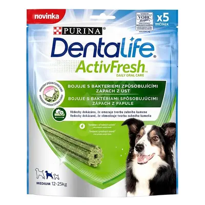 Purina Tyčinky pro středně velké psy DentaLife Activfresh Medium 115 g