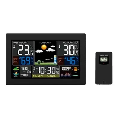 Solight Meteostanice TE81XL, LCD displej, teplota/vlhkost, tlak, RCC, černá