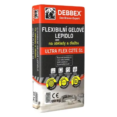 Den Brave Flexibilní gelové lepidlo na obklady a dlažbu ULTRA FLEX C2TE S1 20 kg