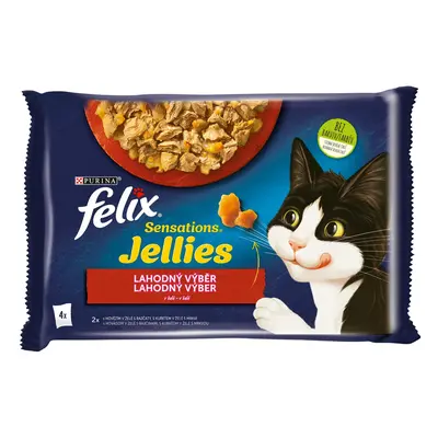 Purina Kapsičky pro kočky Felix Sensations Jellies 4 x 85 g