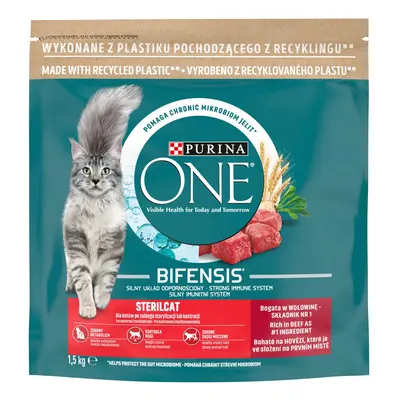 Purina One Granule pro kočky Sterilcat hovězí s pšenicí 1,5 kg