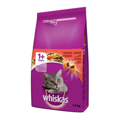 Whiskas Granule pro kočky s hovězím 1,4 kg