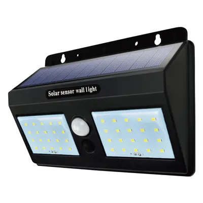 Duwi Solární LED svítidlo TWIN se senzorem, 4 W, IP44, černá, 19,5 x 11,9 cm