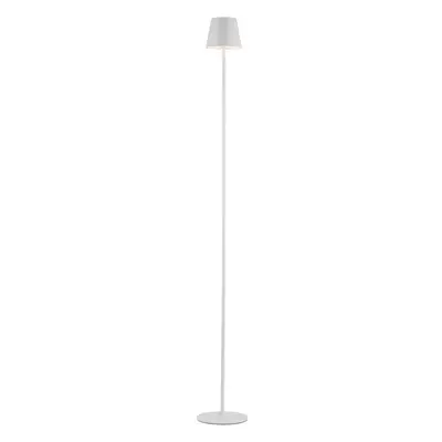 Just Light. Nabíjecí stojací LED lampa Euria IP54 bílá pr. 16 x 125 cm