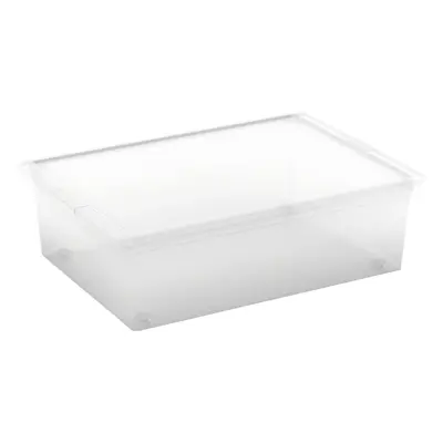 Kis Úložný box s kolečky a víkem C Transparent L, 16,5 x 55 x 38,5 cm