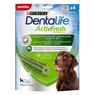 Purina Tyčinky pro velké psy DentaLife Activfresh Large 142 g