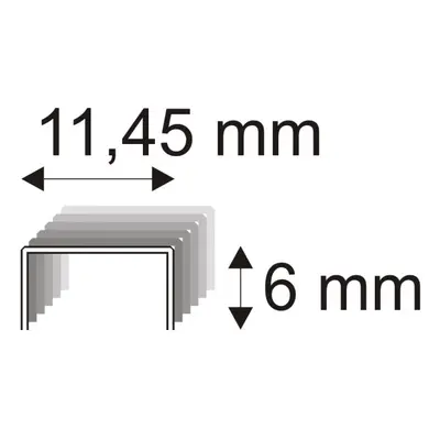 RON Spony čalounické 530/06 BL, délka 11,45 x 6 mm, 1000 ks