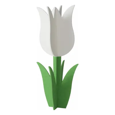 Boltze Dekorativní figurka tulipán Tulip bílo-zelený 82 x 36 x 36 cm, 1 ks