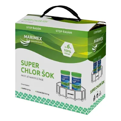 MARIMEX Proti již narostlé řase SUPER CHLOR ŠOK 2 x 0,9 kg