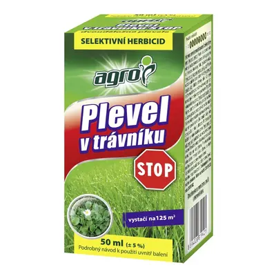 Agro Plevel v trávníku STOP selektivní herbicid 50 ml