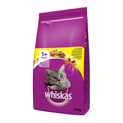 Whiskas Granule pro kočky s kuřecím 3,8 kg