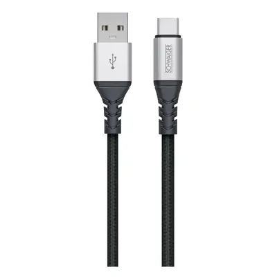 Schwaiger Nezničitelný synchronizační a nabíjecí kabel USB-C/USB-A, 1,2 m