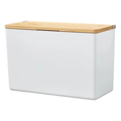 tesa Úložný box Baboo s víkem vel. XL, matná bílá/bambus, 160 x 242 x 102 mm