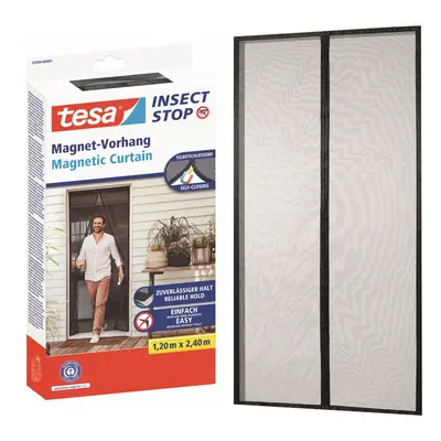 tesa Magnetická síť do dveří Clip-on Insect Stop antracitová 1,2 x 2,4 m