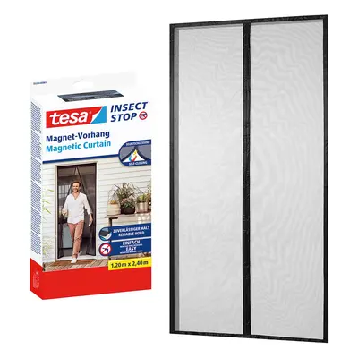 tesa Magnetická síť do dveří Insect Stop antracitová 1,2 x 2,4 m