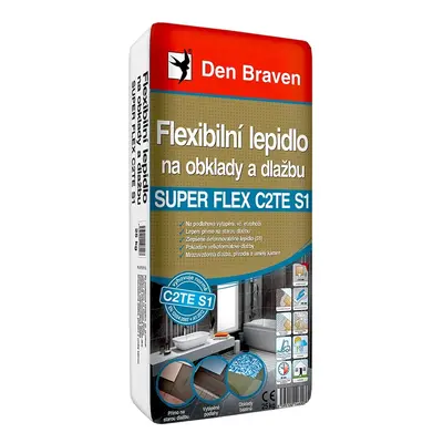 Den Braven Flexibilní lepidlo na obklady a dlažbu SUPER FLEX C2TE S1, 25 kg