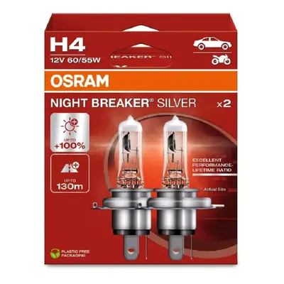 OSRAM Autožárovka Night Breaker Silver (Next Gen) H4, 60/55W, 12V, 2ks (HFB ECO)