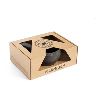 Kupilka dárková sada KUKSA 210 ml + talíř + čajová lžička - Kelo (BLACK)