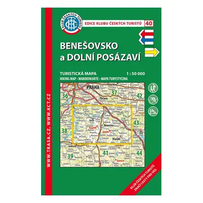 Trasa - KČT Turistická mapa - Benešovsko, dolní Posázaví, 9. vydání, 2022