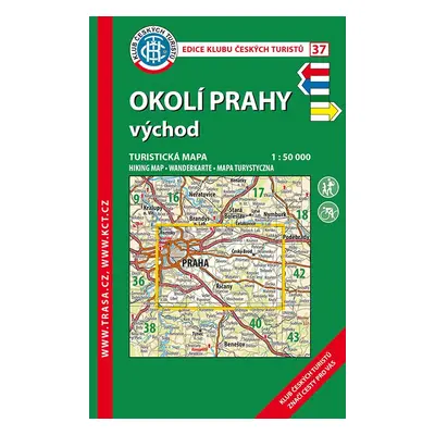 Trasa - KČT Turistická mapa - Okolí Prahy - východ, 9. vydání, 2019